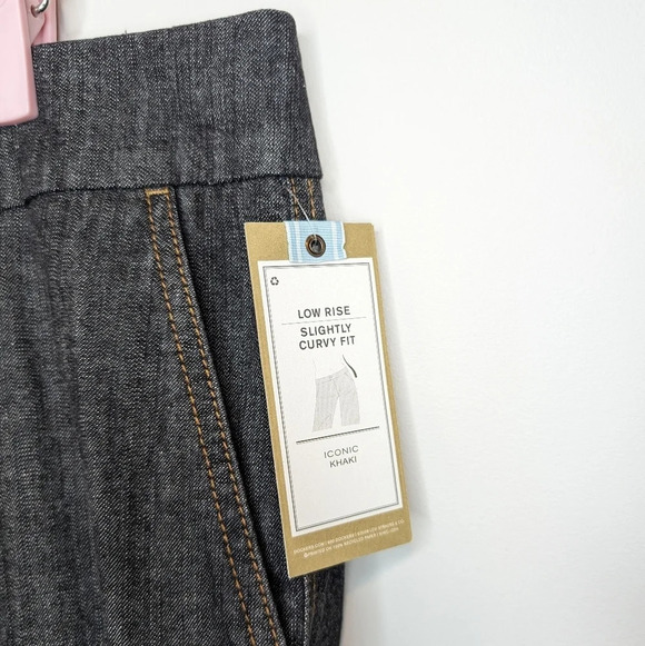 NWT Dockers Low Rise Slightly Curvy Iconic Khaki Grey Wash Denim Trouser Pant 14 - Picture 3 of 12